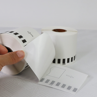 Papel adhesivo imprimible de vinilo para impresora de inyección de tinta personalizado compatible con DK22205 DK 22205 DK2205