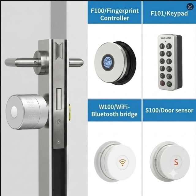 Aurelysse Euro Cylinder No Drilling Easy Installation Smart Lock Tuya TTLock Zigbee Wehere App High Security Factory Price Lock