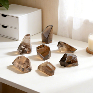 หินคริสตัลควอตซ์สโมคกี้ธรรมชาติขัดเงาแบบขายส่ง สำหรับตกแต่ง - Product Image 4