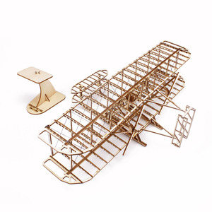 Modelo de Avión de Madera de los <span class=keywords><strong>Hermanos</strong></span> <span class=keywords><strong>Wright</strong></span>, Juguete Educativo, Rompecabezas 3D, Regalo para Niños - Product Image 5