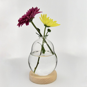 Creative Bubble Vase Hydroponic Glass Vase Transparent Pink Flower Arranger <strong>Dining</strong> <strong>Table</strong> Decoration Aromatherapy Bottle <strong>Ornament</strong> - Product Image 5