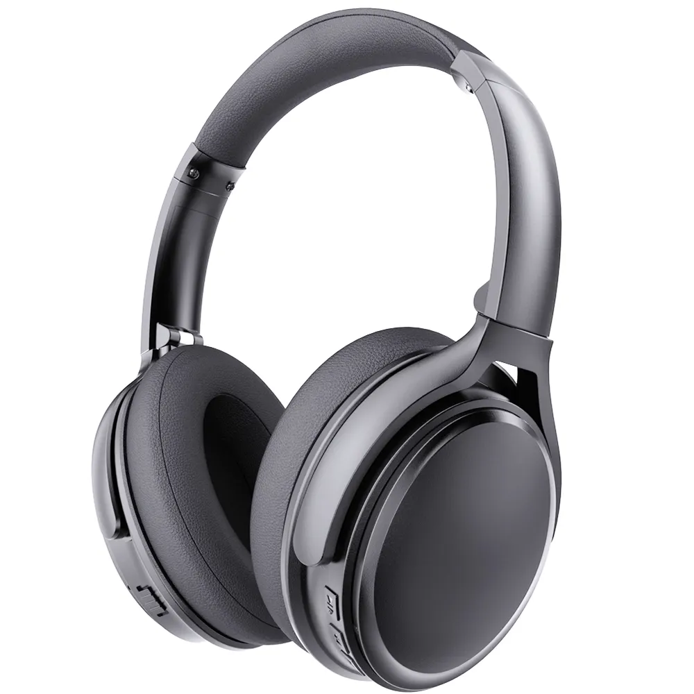 Customize Logo Noise Cancelling Stereo Headphones Wireless Bluetooth Headphones Anc Headset