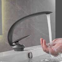 Robinet de lavabo monotrou en laiton au design cygne courbé, multifonctionnel, durable, résistant à la corrosion, mitigeur d'eau chaude – Offre Spéciale