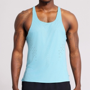 Gilet de musculation personnalisé avec logo, compression en polyester pour l'entraînement des hommes - Product Image 3