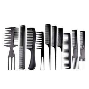 Juego de peines para el cabello de uso profesional, peine de cola puntiaguda engrosado, juego de diez piezas para peluquerías, en stock. - Product Image 4