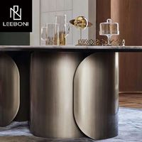 Marmorplatte Esszimmer möbel im zeitgenössischen Stil Runder Drehtisch mit Lazy Susan