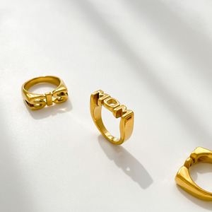 New Arrival Trendy MOM <strong>DAD</strong> SIS Letter <strong>Ring</strong> for Family Gift Jewelry Factory Wholesale Price - Product Image 3