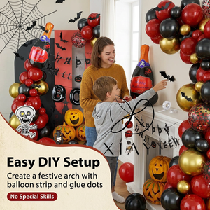 Nuove Decorazioni a Tema Halloween/Festa dei Fantasmi, Kit Arco di Palloncini in Alluminio, Palloncini a Forma di Bottiglia di Vino, Cartoni Animati - Product Image 4