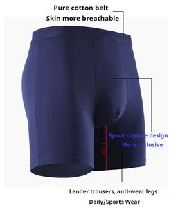 Calzoncillos Boxer Extra Largos para Hombre, Anti-Rozaduras, Ropa Interior Deportiva, Ajuste Holgado, Tallas Grandes, Transpirables, Tejidos, Suministro ODM - Product Image 3
