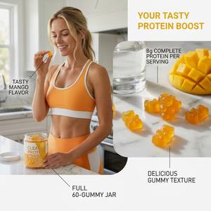 Gomitas de Proteína de Suero Transparentes de Marca Personalizada para Apoyo Post-Entrenamiento, Fábrica de Suplementos - Product Image 3