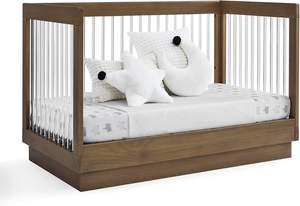 Set Perlengkapan Bayi Tempat Tidur Bayi Kayu Akrilik yang Dapat Disesuaikan di Samping Tempat Penitipan Anak dengan Kasur - Product Image 2