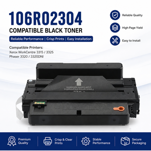 Kit de toner noir compatible XinYu 106R02304 106R02305 106R02310 106R02311 pour <span class=keywords><strong>Xerox</strong></span> WorkCentre 3315 <span class=keywords><strong>3325</strong></span> <span class=keywords><strong>Phaser</strong></span> 3320 3320DNI - Product Image 1