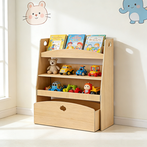 Étagère à livres pour enfants en bois personnalisable avec tiroir, <span class=keywords><strong>rangement</strong></span> multifonctionnel pour livres d'enfants pour la crèche et la maternelle - Product Image 6