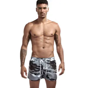 Quick Dry Camouflage Printed Mens Beach Shorts Mens Swim Shorts Swimming Trunks Bathing Suit