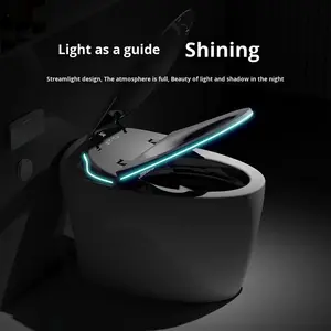 WC intelligent multifonctionnel certifié CE avec siège chauffant à une rangée, valve de vidange de type S intégrée et système sans pression d'eau - Product Image 2