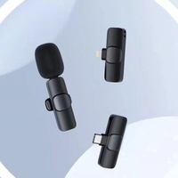 Grenzüberschreitendes kabelloses Lavalier-Mikrofon K9 mit Kragenclip-Sender und zwei Empfängern aus ABS-Material für den Außenbereich mit Geräuschunterdrückung