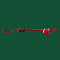 Jouet à mâcher pour chien en corde de coton durable et écologique, balle de tennis qui couine pour Noël, jouet d'entraînement pour animaux de compagnie pour les mâchoires agressives