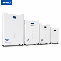 Station d'énergie solaire LFP haute capacité empilable hors réseau avec surveillance intelligente WIFI, batterie de stockage d'énergie domestique 32 kWh ESS