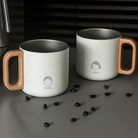 Mug isotherme personnalisable à double paroi en acier inoxydable 304, idéal pour le bureau et le camping, design épuré