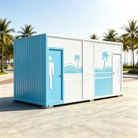 Toilettes portables modernes haut de gamme en acier et aluminium, préfabriquées, écologiques, design personnalisable, pour extérieur, parc, municipalité, ferme