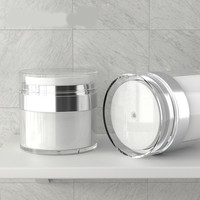 15 30 50 100ml vide acrylique crème Émulsion L'essence D'oeil de haute qualité séparé blanc noir personnalisé PMMA pot en plastique