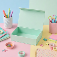 Boîte cadeau en carton rigide pliable magnétique de luxe avec logo personnalisé, coins arrondis, écologique, durable, finition vernie