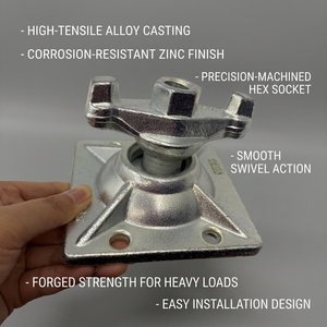 Tuerca de Anclaje Forjada para Carga Pesada, Galvanizada en Caliente, 117 mm, Base Reforzada, para Acueducto Hidráulico - Product Image 1