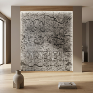 Revêtement mural intérieur moderne en pierre d'ardoise flexible écologique, 1 à 3 mm, avec support en résine, léger, imperméable - Product Image 4