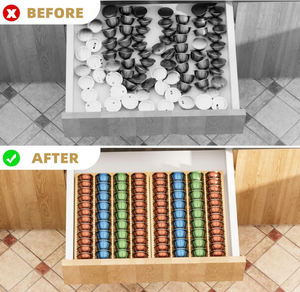Organizador de Cápsulas de Café de Bambú de Alta Calidad, Inserto para Cajón o Encimera, Compatible con Cápsulas <span class=keywords><strong>Nespresso</strong></span> <span class=keywords><strong>Vertuo</strong></span> y Vertuoline - Product Image 5