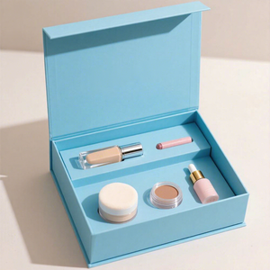 Boîte d'emballage rigide magnétique personnalisée avec tiroir pour fond de teint, rouge à lèvres, crème de soin de la peau, cosmétiques, avec logo personnalisé, tendance, fabriquée à la main - Product Image 1