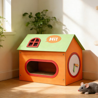 Maison de voyage pour chat en carton, personnalisée, écologique, durable, moderne, multifonctionnelle, portable, jouets interactifs pour chats d'intérieur