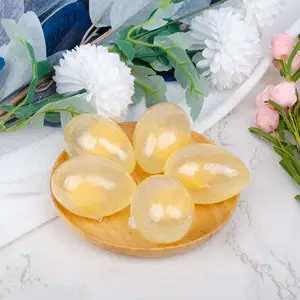 הגעה חדשה יופי אורגני בעבודת יד סבון חלמון ביצה קולגן אנטי אקנה גלוטה סבון הלבנת חומצת אמינו סבון ביצים