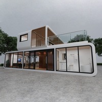 Maisons préfabriquées de luxe 20/40 pieds, mini-maisons modulaires, cabines en acier type Apple pour hôtels ou villas, maisons préfabriquées Zcamp à vendre