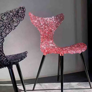 批发现代奢华闪光优雅冰堆叠光纤餐椅亚克力水晶透明家庭办公活动婚礼 - Product Image 4