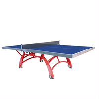Planche d'extérieur imperméable dimensions table de ping-pang Table de ping-pong intérieure pliée en arc-en-ciel avec peinture UV écologique