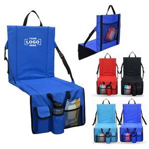 Coussins de siège pliants d'extérieur personnalisés avec poche en tissu Oxford pour événements sportifs et concerts - Product Image 1