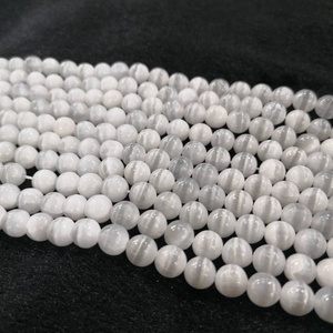 Rare Moroccan Selenite Natural Cat Eye Gemstone <strong>Beads</strong> Fashion Pearly White Crystal Healing Energy <strong>Beads</strong> for <strong>Jewelry</strong> Making - Product Image 3