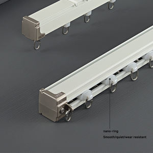 <span class=keywords><strong>Tringle</strong></span> décorative à glissière sur mesure <span class=keywords><strong>pour</strong></span> l'intérieur <span class=keywords><strong>Tringle</strong></span> à rideaux en métal Rail à rideaux en aluminium Ensembles de rails à rideaux <span class=keywords><strong>pour</strong></span> <span class=keywords><strong>baie</strong></span> vitrée - Product Image 2