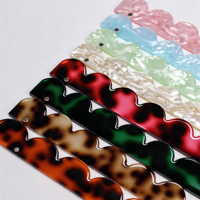 Ensemble de 4 pièces de Mahjong en acrylique motif écaille de tortue nacrée et motif vague magnétique, avec règle, emballage US, pour divertissement