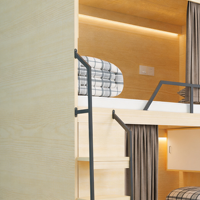 Lit capsule tout inclus, style lit superposé, en bois massif, moderne et minimaliste, pour adultes, lits jumeaux, pour dortoirs scolaires, hôtels e-sport et chambres d'hôtel