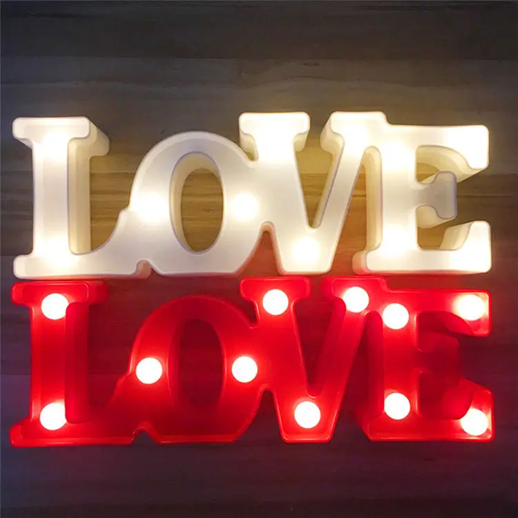 3D Giant Liefde Letters Lamp Woord Bruiloft Feesttent Grote Licht Up Karakter 4FT Led Teken