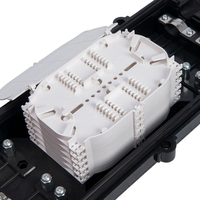 144 Core FTTH Inline Fiber Optic Splice Closure 3 in 3 Out PC Material Options Max 6 Trays Mechanical Sealing Joint Box