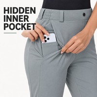 Pantalon de golf professionnel tout-terrain en chino, infroissable, tissé, coupe classique, léger, fuselé, avec logo personnalisé