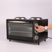 Four électrique portable mini 30L avec plaque chauffante, pour usage commercial, domestique, hôtelier, cuisine, pizza, petit four électrique