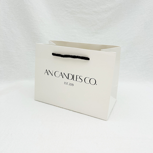 Tái Chế Sang Trọng Kem Màu Be Kraft Giấy Mua Sắm Túi Với Logo Của Riêng Bạn Ribbon Xử Lý Bow Cho Quà Tặng Bao Bì Tùy Chỉnh In Ấn - Product Image 3