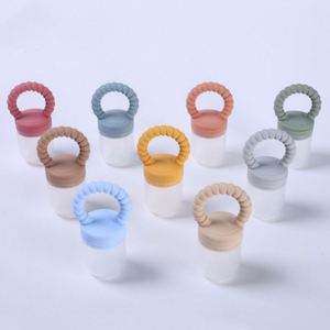 Producto transfronterizo de gran demanda: Accesorio para alimentación complementaria de bebés con mango, mordedor de tetina con diseño sólido, de silicona de grado alimenticio para frutas y verduras - Product Image 3