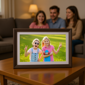 Marco de Fotos Digital de Madera FRAMEO de 10.1 Pulgadas, Pantalla Táctil LCD IPS de 1280x800, WiFi, Rotación Automática, Almacenamiento de 32 GB - Product Image 2