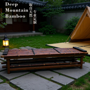 Bamboo Patio Bench 1560*450*460 Durable Rustic Design For Outdoor Use Custom Made - Product Image 2