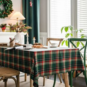 Table à manger rectangulaire 100% coton tissé <span class=keywords><strong>tissu</strong></span> résistant à l'huile teint uni motif géométrique Style moderne fête mariage décor à la maison - Product Image 5