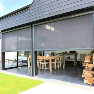 Stores roulants motorisés, pour l'extérieur, imperméable, coupe-vent, pare-soleil, écran à fermeture éclair, pour balcon - Product Image 4